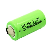 1.2 VOLT 600 MAH NI-MH 2/3AA ŞARJ EDİLEBİLİR PUNTALI LİTYUM PİL (5047) - 1