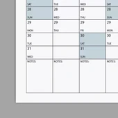 2026 Yıllık Planlayıcı Poster Takvim, Mavi Planlayıcı Takvim, Okul Takvimi, Duvar Takvimi - 5