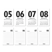 Haftalık Planlamalı 2026 Masa Takvimi - Kırmızı Beyaz thumbnail 3