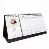 Vintage Çiçekli Haftalık Planlamalı 2026 Masa Takvimi thumbnail 1