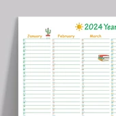 2026 Yıllık Planlayıcı Duvar Takvimi, Seyahat Modu, 2026 Planlayıcı Takvim, Aylık Planlayıcı, 2026 Year Planner, 2026 Wa thumbnail 3