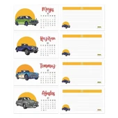 Klasik Arabalar Takvimi 2026 Klasik Araba Masa Takvimi - 3