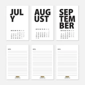 2026 Masa Takvimi İngilizce - Siyah Beyaz thumbnail 4