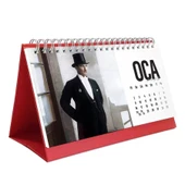 Atatürk Fotoğraflı Masa Takvimi - 2026 Takvimi Kırmızı thumbnail 1