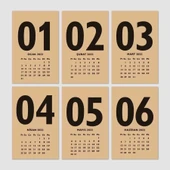 Kırmızı Kraft 2026 Masa Takvimi İngilizce Türkçe Takvim thumbnail 2