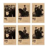 Atatürk Fotoğraflı 2026 Masa Takvimi - Dikey Siyah Kraft - 3