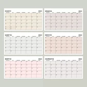 Boho Renk Aylık Planlama Masa Takvimi, 2026 Takvim, Minimalist Fonksiyonel Takvim - Siyah Renk thumbnail 2