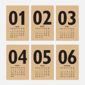 Rakam Serisi 2026 Masa Takvimi - Dikey Siyah Kraft thumbnail 2