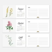 Vintage Çiçekli 2026 Masa Takvimi thumbnail 4