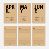 2026 Masa Takvimi İngilizce - Kırmızı Kraft thumbnail 3