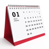 2026 Takvim, Kırmızı Sert Üçgen Ayak, 2026 Masa Takvimi thumbnail 1