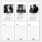 Atatürk Takvimi Haftalık Planlamalı 2026 Masa Takvimi Kırmızı thumbnail 4