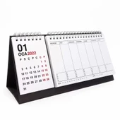 Haftalık Planlayıcı 2026 Masa Takvimi Siyah - 1