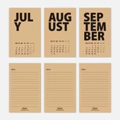 2026 Masa Takvimi İngilizce - Kırmızı Kraft thumbnail 4