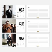 Atatürk Fotoğraflı Masa Takvimi - 2026 Takvimi Kırmızı thumbnail 2