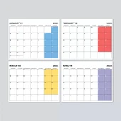 Aylık Planlamalı 2026 Masa Takvimi, 2026 Takvim, Kırmızı Üçgen Takvim thumbnail 3