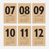 Rakam Serisi 2026 Masa Takvimi - Dikey Siyah Kraft thumbnail 3