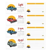 Klasik Arabalar Takvimi 2026 Klasik Araba Masa Takvimi - 4