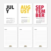 2026 Masa Takvimi İngilizce - Siyah Renkli thumbnail 4