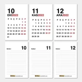 Haftalık Planlayıcı 2026 Masa Takvimi Kırmızı thumbnail 5