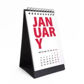 2026 Masa Takvimi İngilizce - Siyah Renkli thumbnail 1