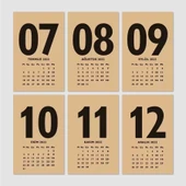 Kraft 2026 Masa Takvimi İngilizce Türkçe Takvim - 3