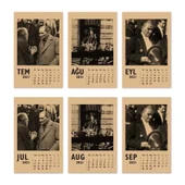 Atatürk Fotoğraflı 2026 Masa Takvimi - Dikey Siyah Kraft - 4