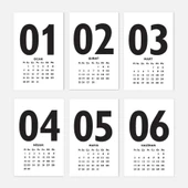 Rakam Serisi 2026 Masa Takvimi - Dikey Kırmızı Beyaz thumbnail 2