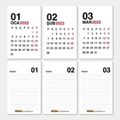 Haftalık Planlayıcı 2026 Masa Takvimi Kırmızı thumbnail 2