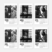 Atatürk Fotoğraflı 2026 Masa Takvimi - Dikey Siyah Beyaz thumbnail 4