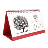 Dört Mevsim Ağaç Takvimi, 2026 Masa Takvimi, İlkbahar Yaz Sonbahar Kış Ağaç Resimli Takvim - 3