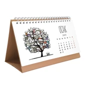 Dört Mevsim Ağaç Takvimi, 2026 Masa Takvimi, İlkbahar Yaz Sonbahar Kış Ağaç Resimli Takvim - 2