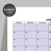 Amerikan Standardı 2026 Yıllık Planlayıcı Duvar Takvimi, Rengarenk, United States Calendar, Colourful Pastel, Horizontal thumbnail 3