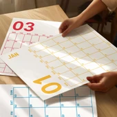 2026 Aylık Planlayıcı Duvar Takvimi, 33X48 cm & A4 Poster Takvim, Organizer Takvim, Gökkuşağı Renkleri thumbnail 4