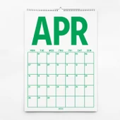 2025 - 2026 Spiralli Akademik Duvar Takvimi, A4 Takvim, 33 x 48 cm Takvim, Eylül Başlangıçlı, Academic Wall Calendar thumbnail 4