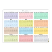 Amerikan Standardı 2026 Yıllık Planlayıcı Duvar Takvimi, Rengarenk, United States Calendar, Colourful Pastel, Horizontal thumbnail 4