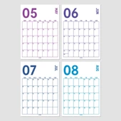 2026 Aylık Planlayıcı Duvar Takvimi, 33X48 cm & A4 Poster Takvim, Organizer Takvim, Gökkuşağı Renkleri thumbnail 8