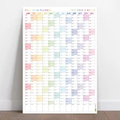 2026 Yıllık Planlayıcı Duvar Takvimi, Gökkuşağı Renkleri, Rainbow, Dikey thumbnail 8