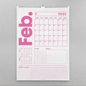 2026 Duvar Takvimi, 33X48 cm, A4, Spiralli Takvim, Önceki ve Sonraki Ay Takvim, Aylık Planlayıcı Takvim thumbnail 2