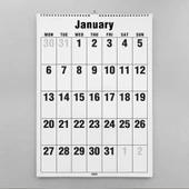 2026 Duvar Takvimi, 33X48 cm Spiralli Takvim, A4 Spiralli Takvim, Aylık Planlayıcı Takvim - 2