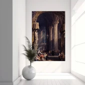 Tarihi Mekanda Buluşma Kanvas Tablo thumbnail 1