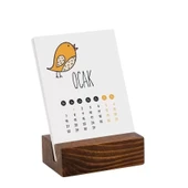 Hayvanlar Alemi Masa Takvimi | Ahşap Tabanlı 2026 Masa Takvimi - 1