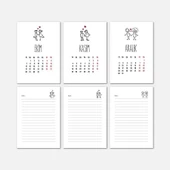 Aşk Tasarımlı Masa Takvimi | Ahşap Tabanlı 2026 Masa Takvimi thumbnail 5