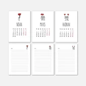 Aşk Tasarımlı Masa Takvimi | Ahşap Tabanlı 2026 Masa Takvimi thumbnail 3