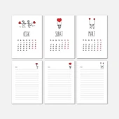 Aşk Tasarımlı Masa Takvimi | Ahşap Tabanlı 2026 Masa Takvimi thumbnail 2