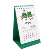 Yoga Takvim Yoga Yapan Kurbağa Türkçe İngilizce 2026 Masa Takvimi Yeşil - 2