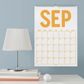 2025 - 2026 Spiralli Akademik Duvar Takvimi, A4 Takvim, 33 x 48 cm Takvim, Eylül Başlangıçlı, Academic Wall Calendar thumbnail 1