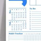 2026 Duvar Takvimi, 33X48 cm, A4, Spiralli Takvim, Önceki ve Sonraki Ay Takvim, Aylık Planlayıcı Takvim, Trend Mavi thumbnail 5