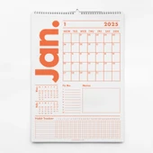 2026 Duvar Takvimi, 33X48 cm, A4, Spiralli Takvim, Önceki ve Sonraki Ay Takvim, Aylık Planlayıcı Takvim thumbnail 8