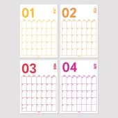 2026 Aylık Planlayıcı Duvar Takvimi, 33X48 cm & A4 Poster Takvim, Organizer Takvim, Gökkuşağı Renkleri thumbnail 7